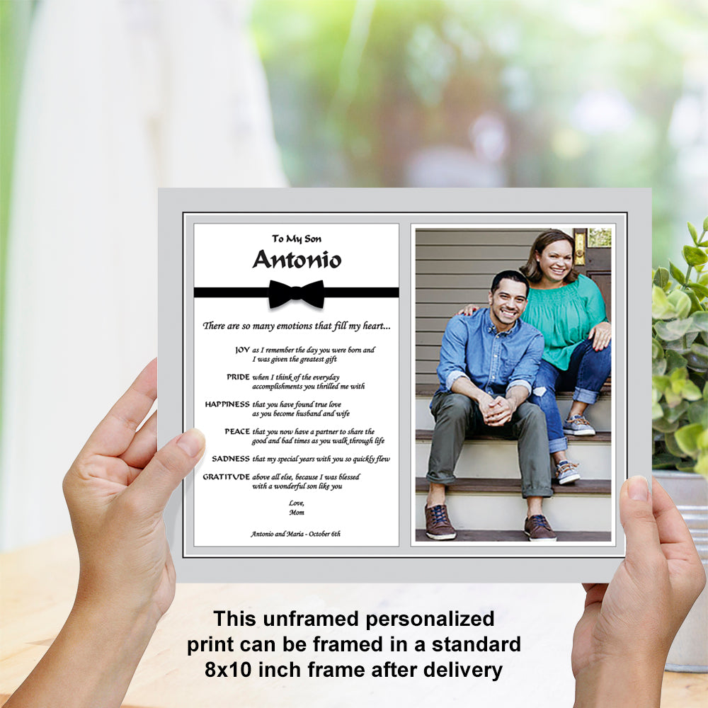 Wedding Gift for Son Personalized from Mom and Dad