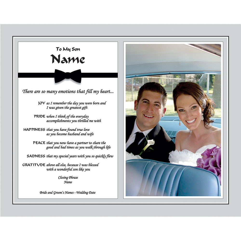 Wedding Gift for Son Personalized from Mom and Dad