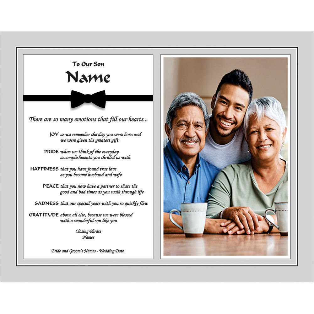Wedding Gift for Son Personalized from Mom and Dad
