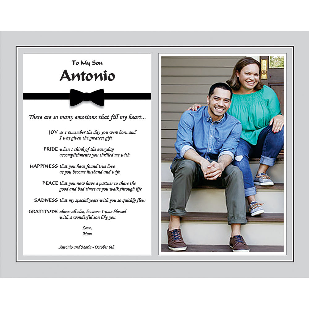 Wedding Gift for Son Personalized from Mom and Dad