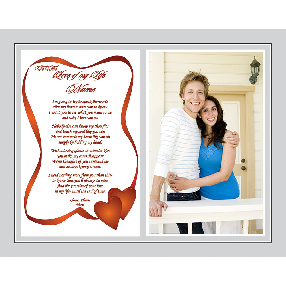 Personalized Short Love Poem for Him or Her, Birthday, Christmas or Anniversary Gift