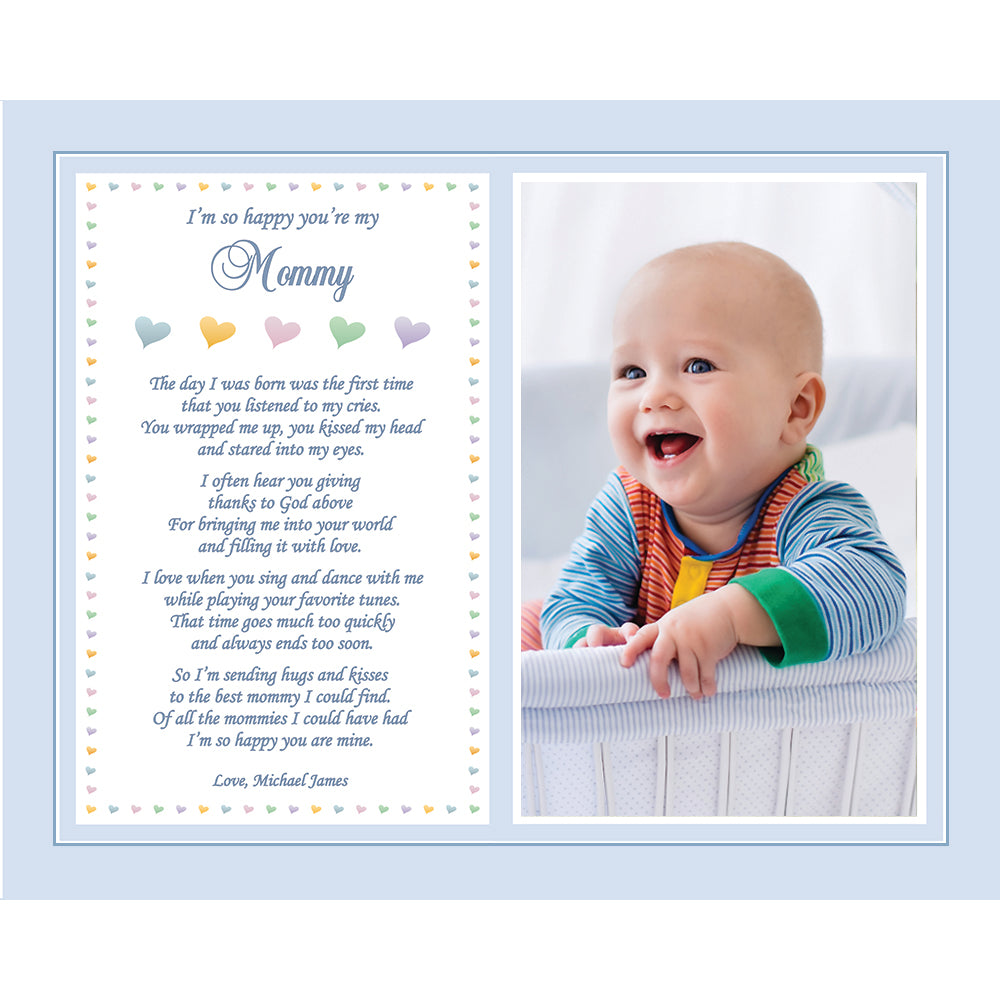 Baby Boy for Mommy from Son 8x10 Inch Custom Print for Birthday or Christmas Personalized Gift
