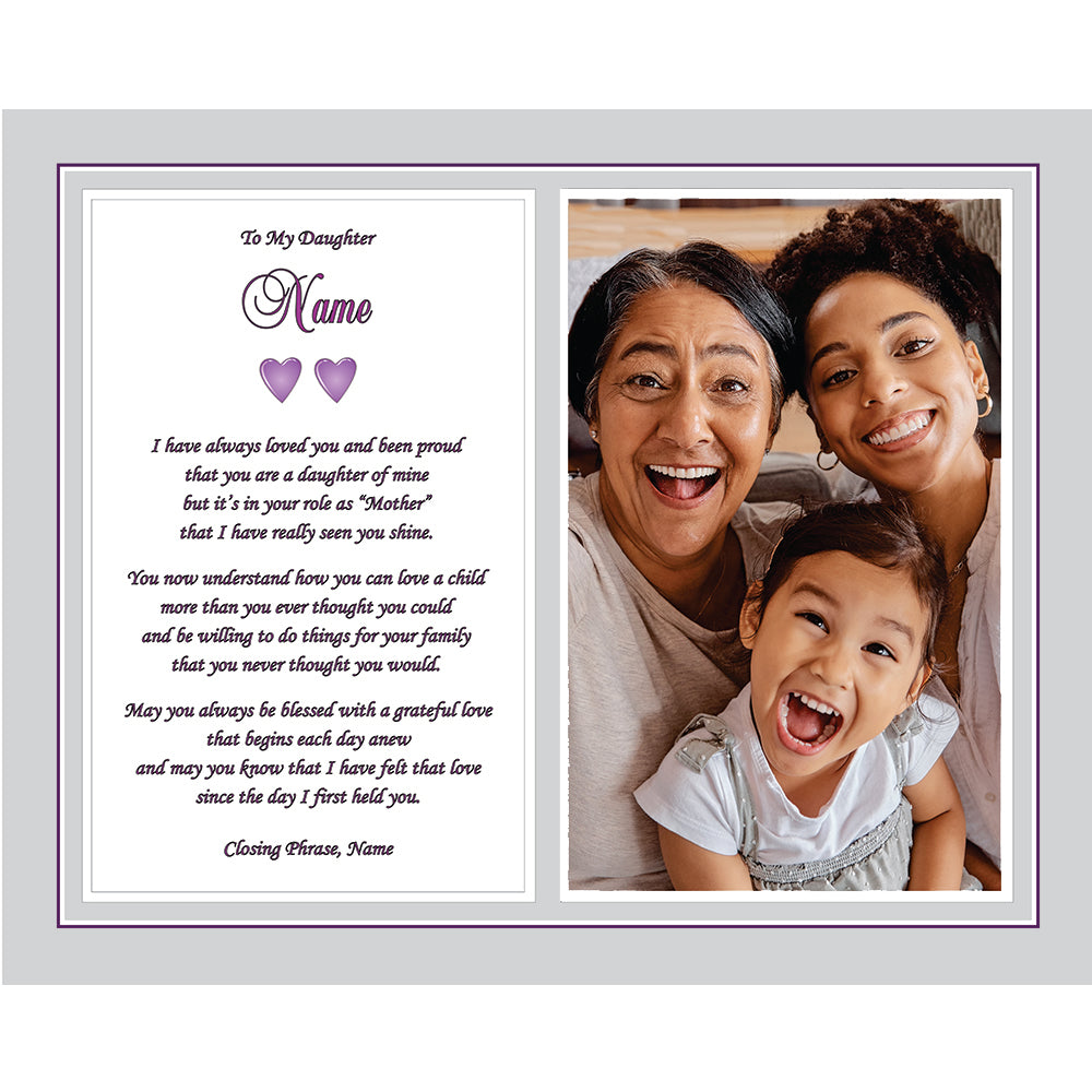 Daughter Gift for Mother's Day or Birthday, Personalized Poem Praising Her for Being a Good Mom