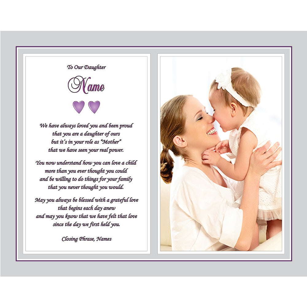 Daughter Gift for Christmas or Birthday, Personalized Poem Praising Her for Being a Good Mom