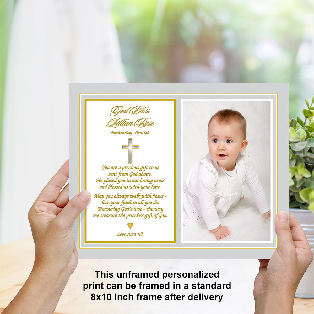 Baptism or Christening Personalized Gift for Girl or Boy, Upload Photo