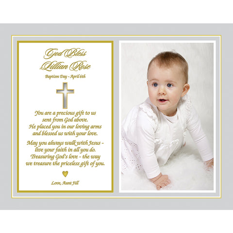 Baptism or Christening Personalized Gift for Girl or Boy, Upload Photo