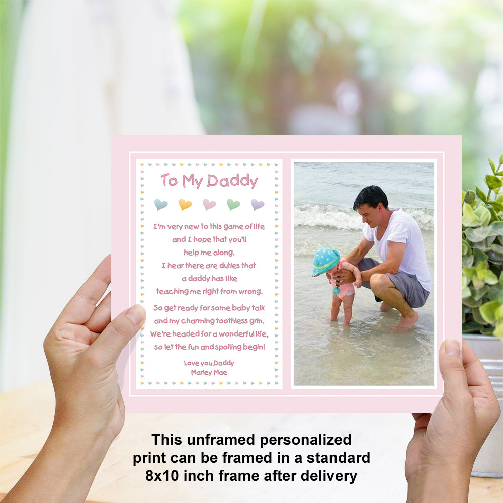 Baby Girl to Daddy Gift when She is Born, His Birthday or for Christmas