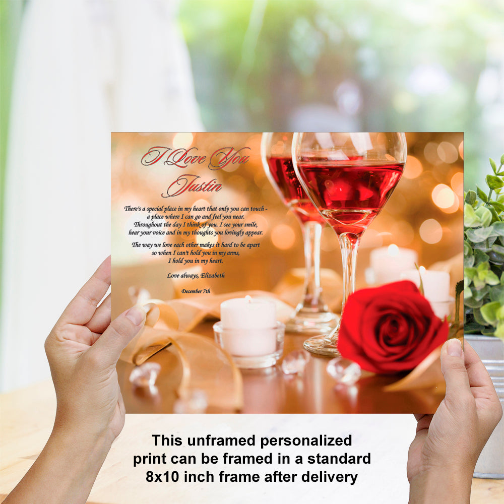 I Love You Gift - Romantic Personalized Poem 8x10 Inch Print