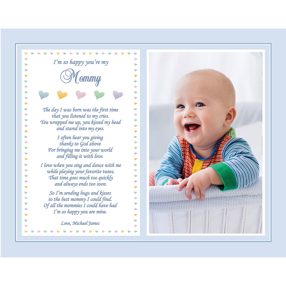 Baby Boy for Mommy from Son 8x10 Inch Custom Print for Birthday or Mother's Day Personalized Gift
