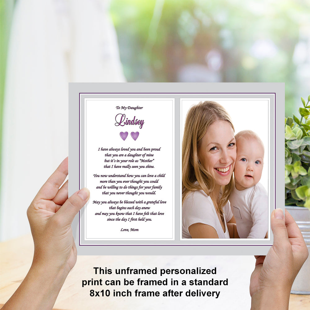 Daughter Gift for Mother's Day or Birthday, Personalized Poem Praising Her for Being a Good Mom