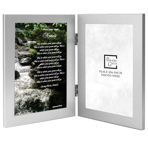 Frame Your Poem in this Waterfall Design, Add 4x6 Inch Photo