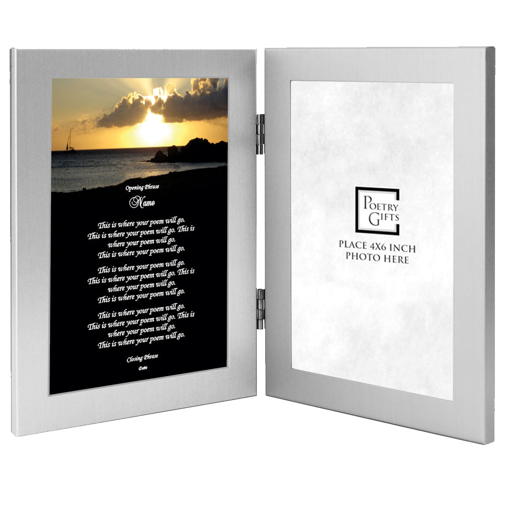 Frame Your Poem in this Sunset Design, Add 4x6 Inch Photo