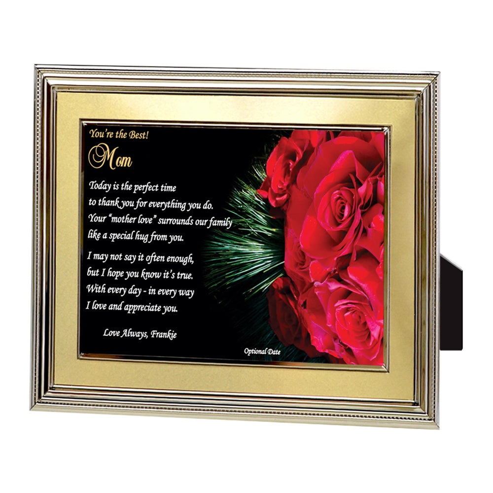 Mom Poetry Gift, Poem Personalized with Names in 5x7 Inch Frame