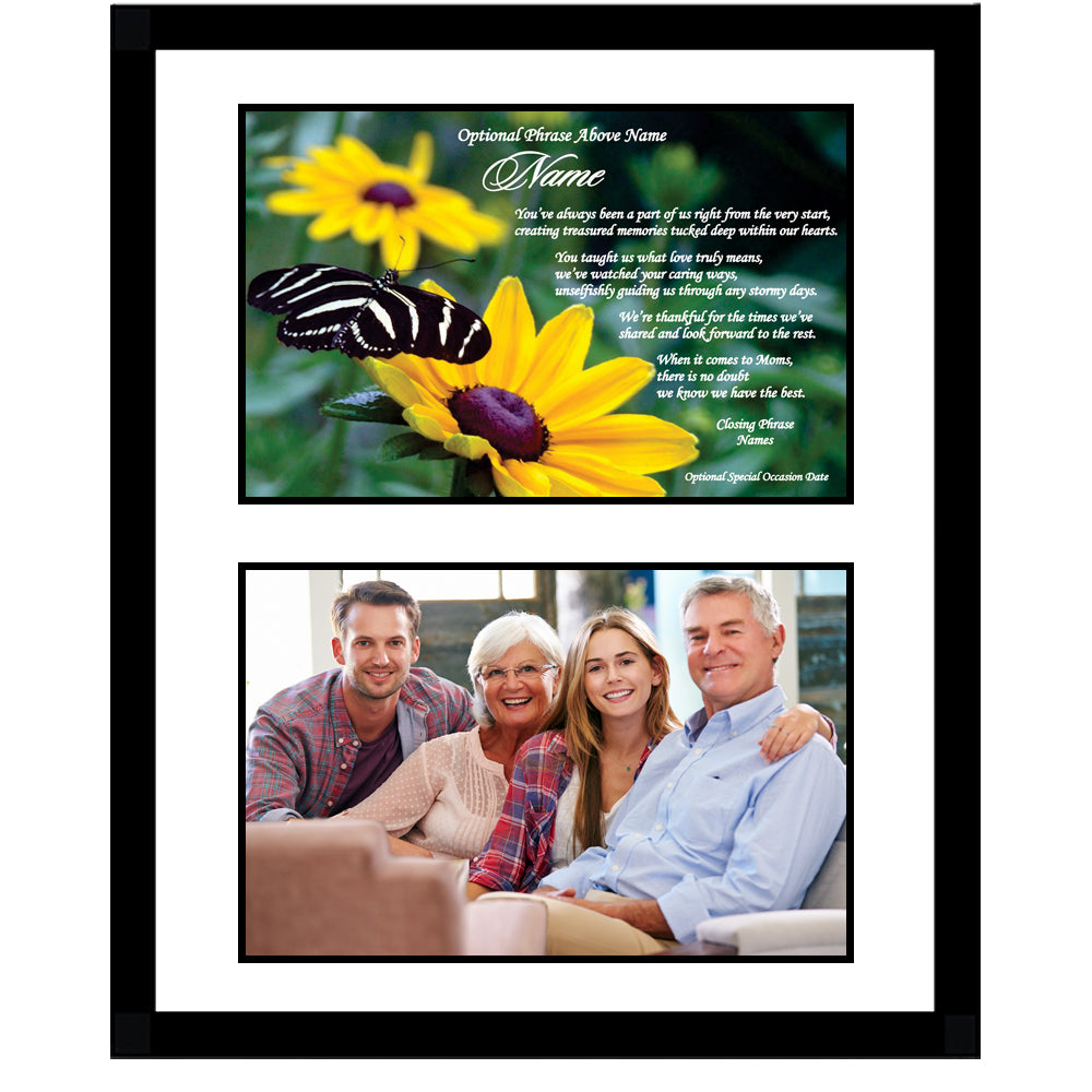 Personalized gift for Mom with Sunflower and Butterfly Design