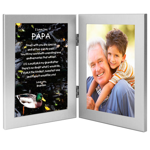 Gift for Papa, Sweet Poem from Grandchild for Christmas or Birthday, Add 4x6 Inch Photo