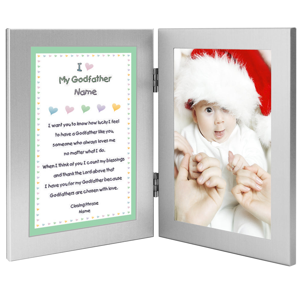 Gifts for Godfather and Godmother for Baptism or Christening with Sweet Godchild Poem from Godson or Goddaughter