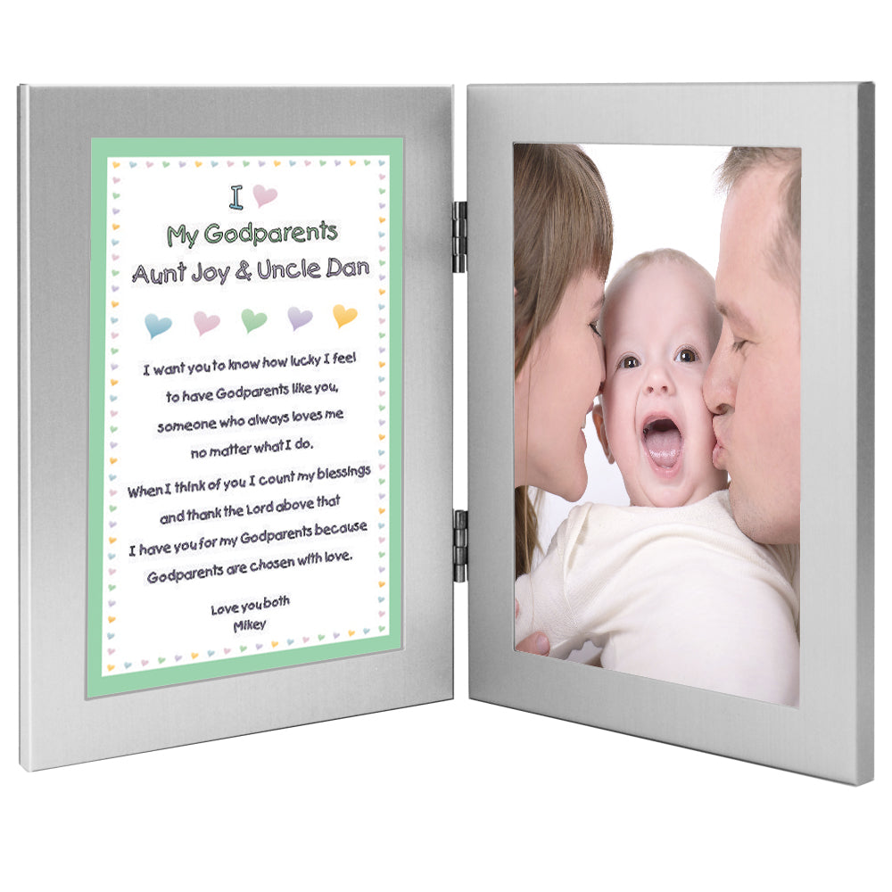 Gifts for Godfather and Godmother for Baptism or Christening with Sweet Godchild Poem from Godson or Goddaughter