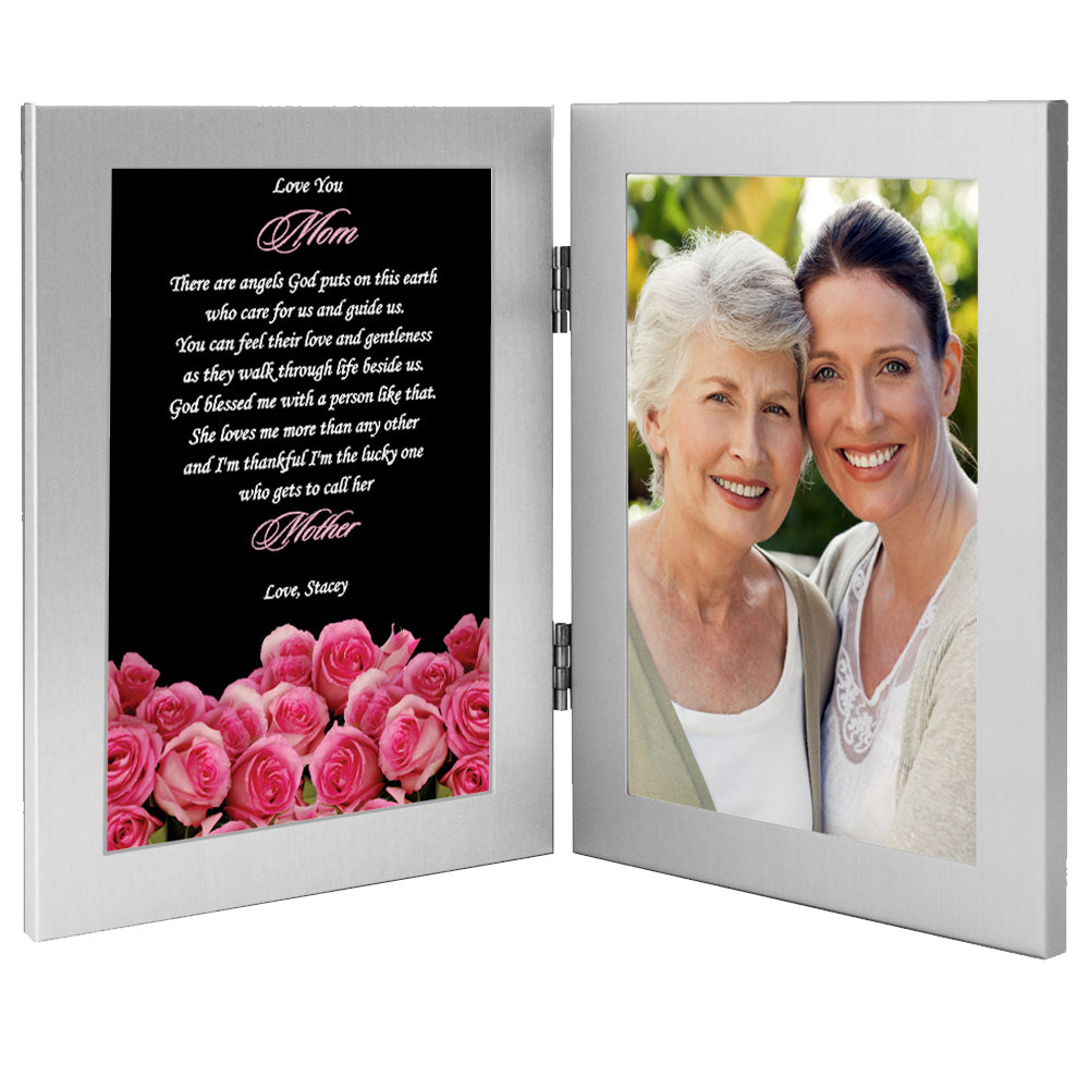 Christmas or Birthday Gift for Mom - Personalized Poem in Double Frame