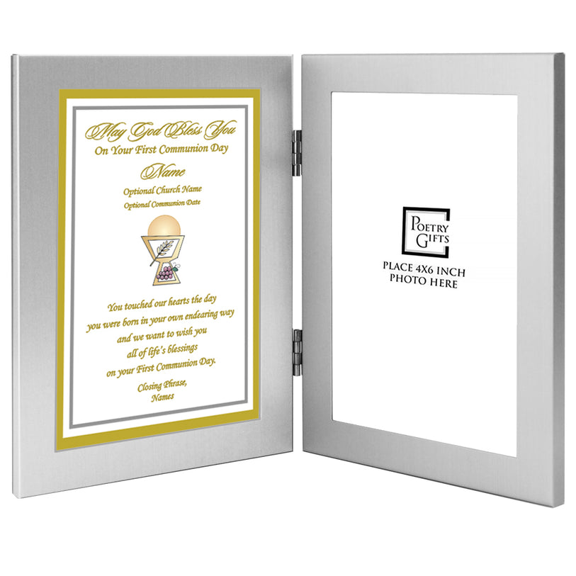 Amazon.com - First Communion Gifts for Girls - Personalized 1st Holy  Communion Picture Frame w/Name & Date - Primera Communion - D1
