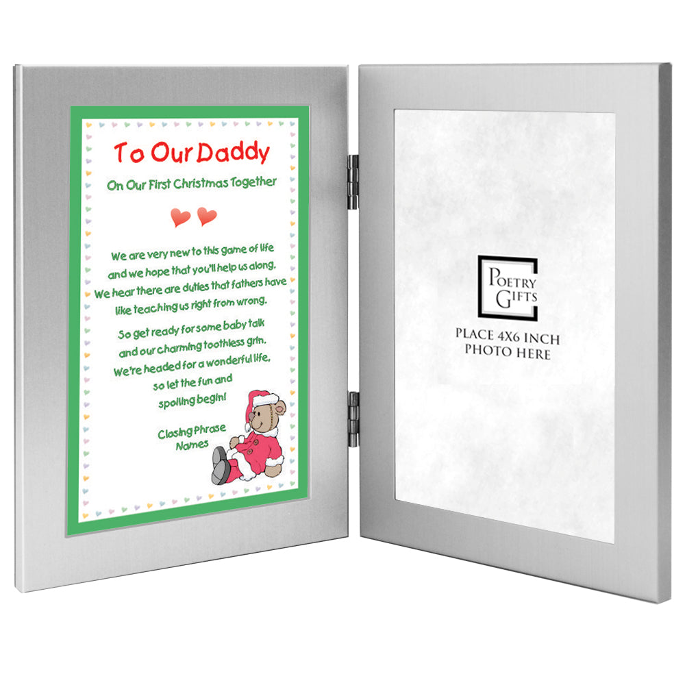 To My Daddy On Our First Christmas Together, Personalized Gift for New Dad from Daughter or Son