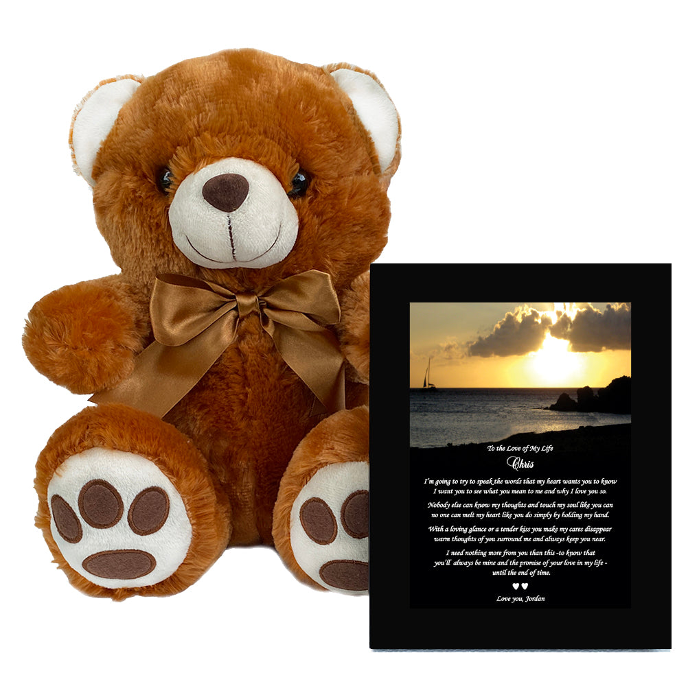 Personalized Love Poem and Teddy Bear for Birthday or Anniversary